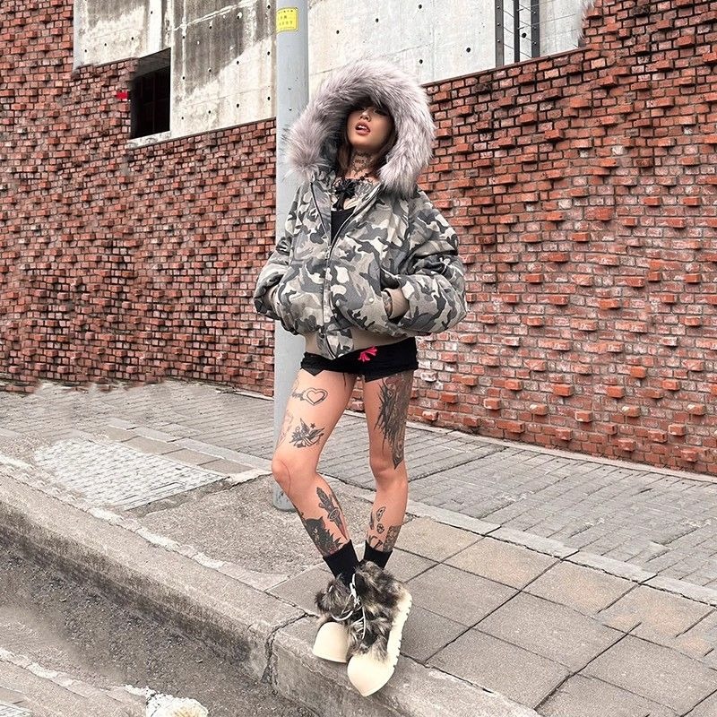 Mens Jacket Washed Camouflage  - Mens Fashion Bomber Jacket ulasan dan harga