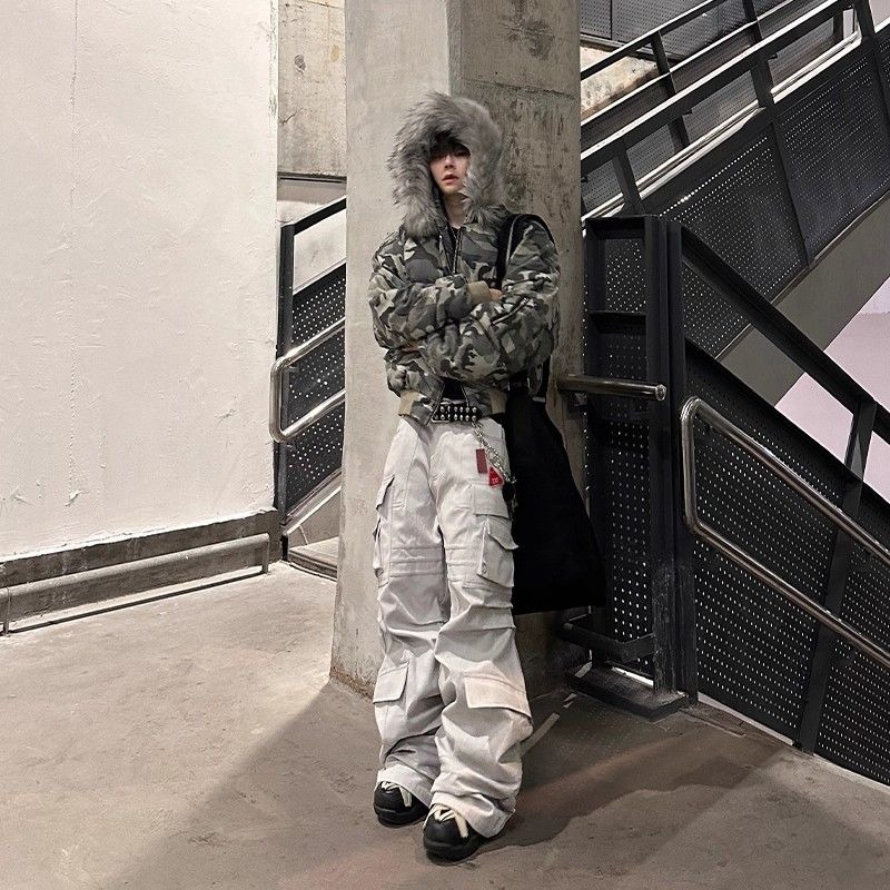 Mens Jacket Washed Camouflage  - Mens Fashion Bomber Jacket ulasan dan harga