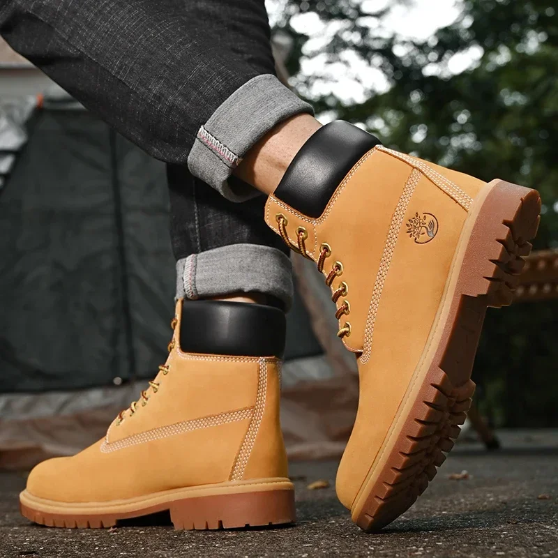 Boots Men High Top Boots High  - Men'S Fashion For 45 Years Old ulasan dan harga