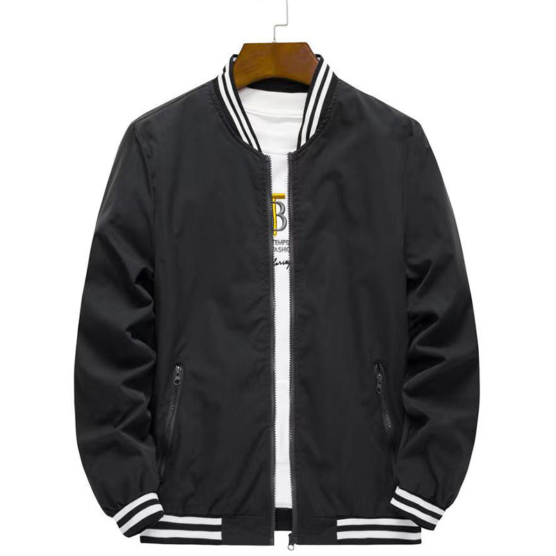 New Arrival Rib Sleeve Cotton  - Mens Fashion Bomber Jacket ulasan dan harga