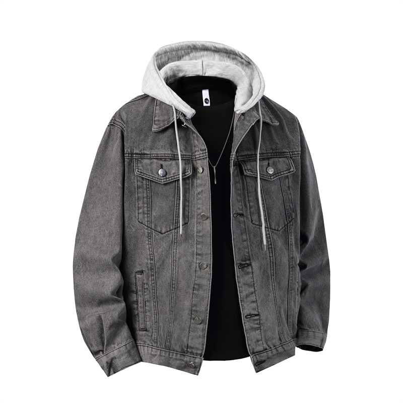 Men Hooded Denim Jacket Men St - Bomber Jacket Men ulasan dan harga